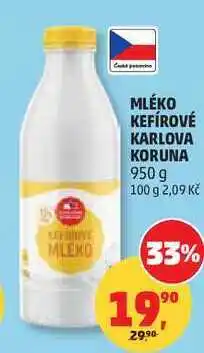 Penny Market MLÉKO KEFÍROVÉ KARLOVA KORUNA nabídka