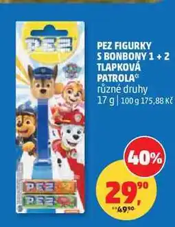 Penny Market PEZ FIGURKY S BONBONY 1+2 TLAPKOVÁ PATROLA různé druhy, 17 g nabídka