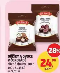 Penny Market OŘÍŠKY A OVOCE V ČOKOLÁDĚ různé druhy nabídka