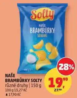 Penny Market NAŠE BRAMBŮRKY SOLTY různé druhy nabídka