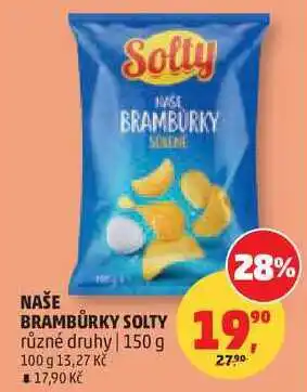 Penny Market NAŠE BRAMBŮRKY SOLTY různé druhy nabídka