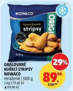 Penny Market OBALOVANÉ KUŘECÍ STRIPSY NOWACO mražené nabídka