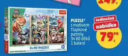 Penny Market PUZZLE s motivem Tlapkové patroly, 3x 80 dílků, 1 balení nabídka