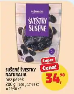 Penny Market SUŠENÉ ŠVESTKY NATURALIA bez pecek nabídka