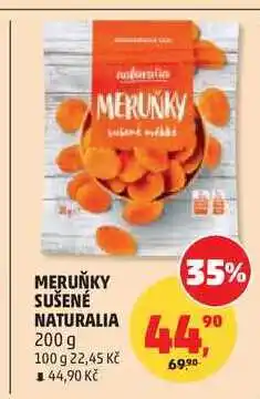 Penny Market MERUŇKY SUŠENÉ NATURALIA nabídka