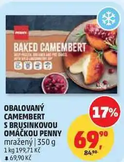 Penny Market OBALOVANÝ CAMEMBERT S BRUSINKOVOU OMÁČKOU PENNY mražený nabídka