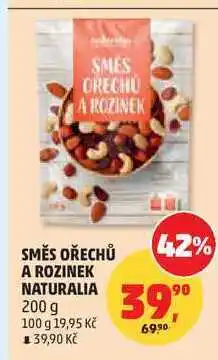 Penny Market SMĚS OŘECHŮ A ROZINEK NATURALIA nabídka