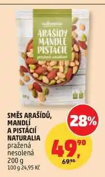 Penny Market SMĚS ARAŠÍDŮ, MANDLÍ A PISTÁCIÍ NATURALIA pražená nesolená nabídka