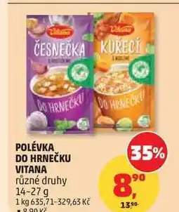 Penny Market POLÉVKA DO HRNEČKU VITANA různé druhy nabídka