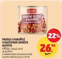 Penny Market FAZOLE S KUKUŘICÍ V RAJČATOVÉ OMÁČCE GUSTITO nabídka