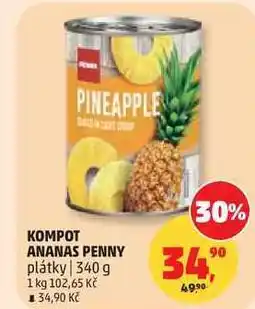 Penny Market KOMPOT ANANAS PENNY plátky nabídka