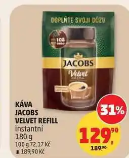 Penny Market KÁVA JACOBS VELVET REFILL instantní nabídka