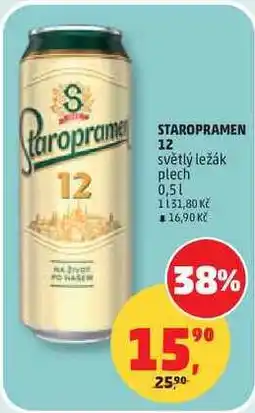 Penny Market STAROPRAMEN 12 světlý ležák plech nabídka