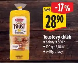 Albert Toustový chléb nabídka