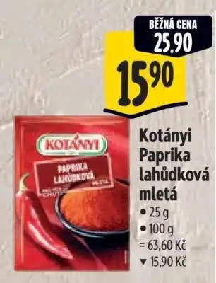 Albert Kotányi Paprika lahůdková mletá nabídka