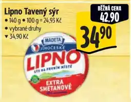 Albert Lipno tavený sýr nabídka
