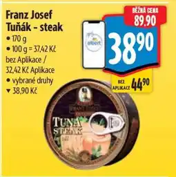 Albert Franz Josef Tuňák steak nabídka