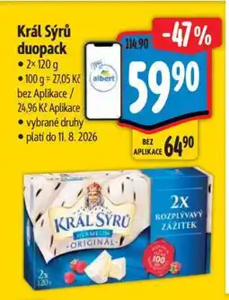 Albert Král Sýrů duopack nabídka