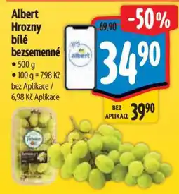 Albert Albert Hrozny bílé bezsemenné nabídka