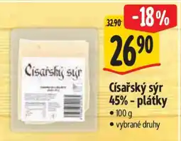 Albert Císařský sýr 45 % Plátky nabídka