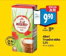 Albert Albert Trvanlivé mléko 3,5% nabídka