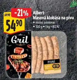 Albert Albert Masová klobása na pivu nabídka
