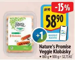 Albert Nature's Promise Veggie Klobásky nabídka
