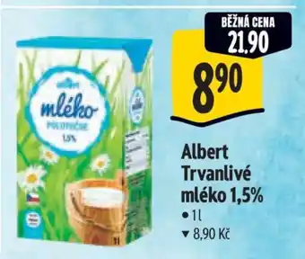 Albert Albert Trvanlivé mléko 1,5 nabídka