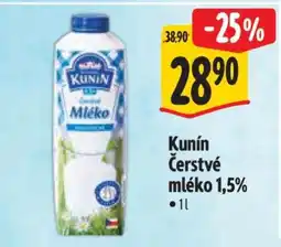 Albert Kunín Čerstvé mléko 1,5% nabídka