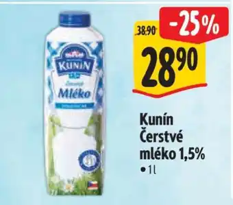 Albert Kunín Čerstvé mléko 1,5% nabídka