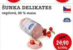 RABBIT řeznictví ŠUNKA DELIKATES vepřová, 95 % masa nabídka