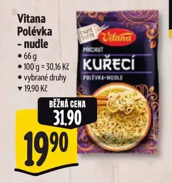Albert Vitana Polévka - nudle nabídka