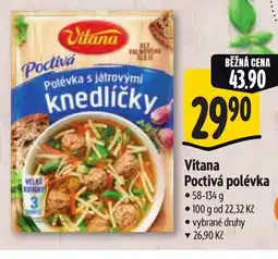 Albert Vitana Poctivá polévka nabídka