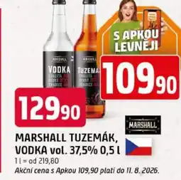 Trefa Marshall tuzemák, vodka vol. 37,5% nabídka