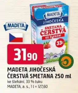 Trefa Madeta jihočeská čerstvá smetana nabídka