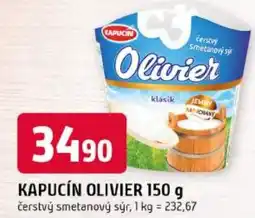 Trefa Kapucín olivier čerstvý smetanový sýr nabídka