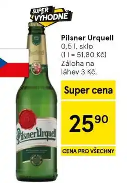 Tesco Pilsner Urquell nabídka