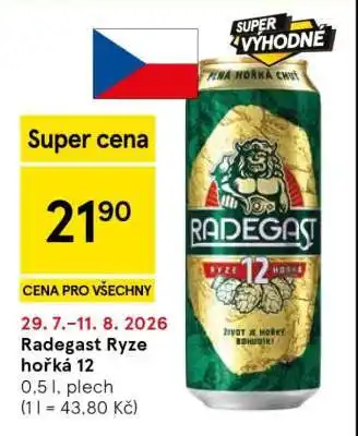 Tesco Radegast Ryze Hořká 12 nabídka