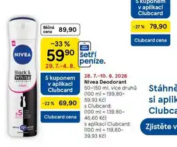 Tesco Nivea Black & White Invisible Clear nabídka