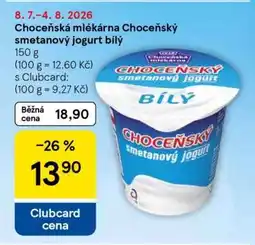 Tesco Choceňská mlékárna Choceňský smetanový jogurt bílý nabídka