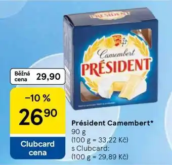 Tesco Président camembert nabídka