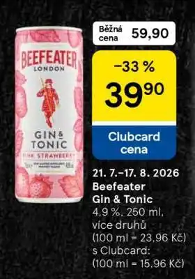 Tesco Beefeater Gin & tonic nabídka