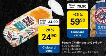 Tesco Penam Chléb toustový světlý nabídka