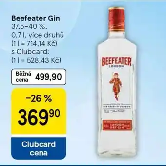 Tesco Beefeater Gin nabídka