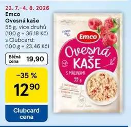 Tesco Emco ovesná kaše nabídka