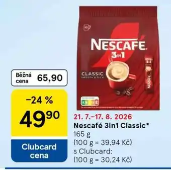 Tesco Nescafé 3in1 Classic nabídka