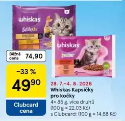 Tesco Whiskas kapsičky pro kočky nabídka