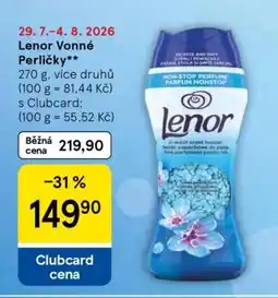 Tesco Lenor vonné perličky nabídka