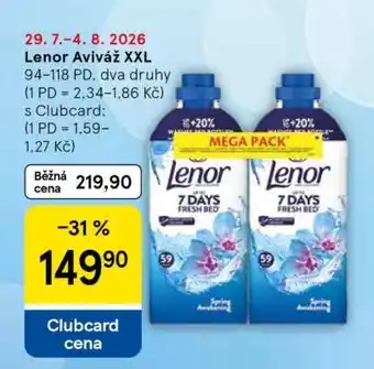 Tesco Lenor Aviváž XXL nabídka