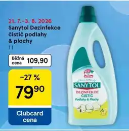 Tesco Sanytol Dezinfekce čistič podlahy & plochy nabídka